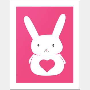 Bunny Heart Posters and Art